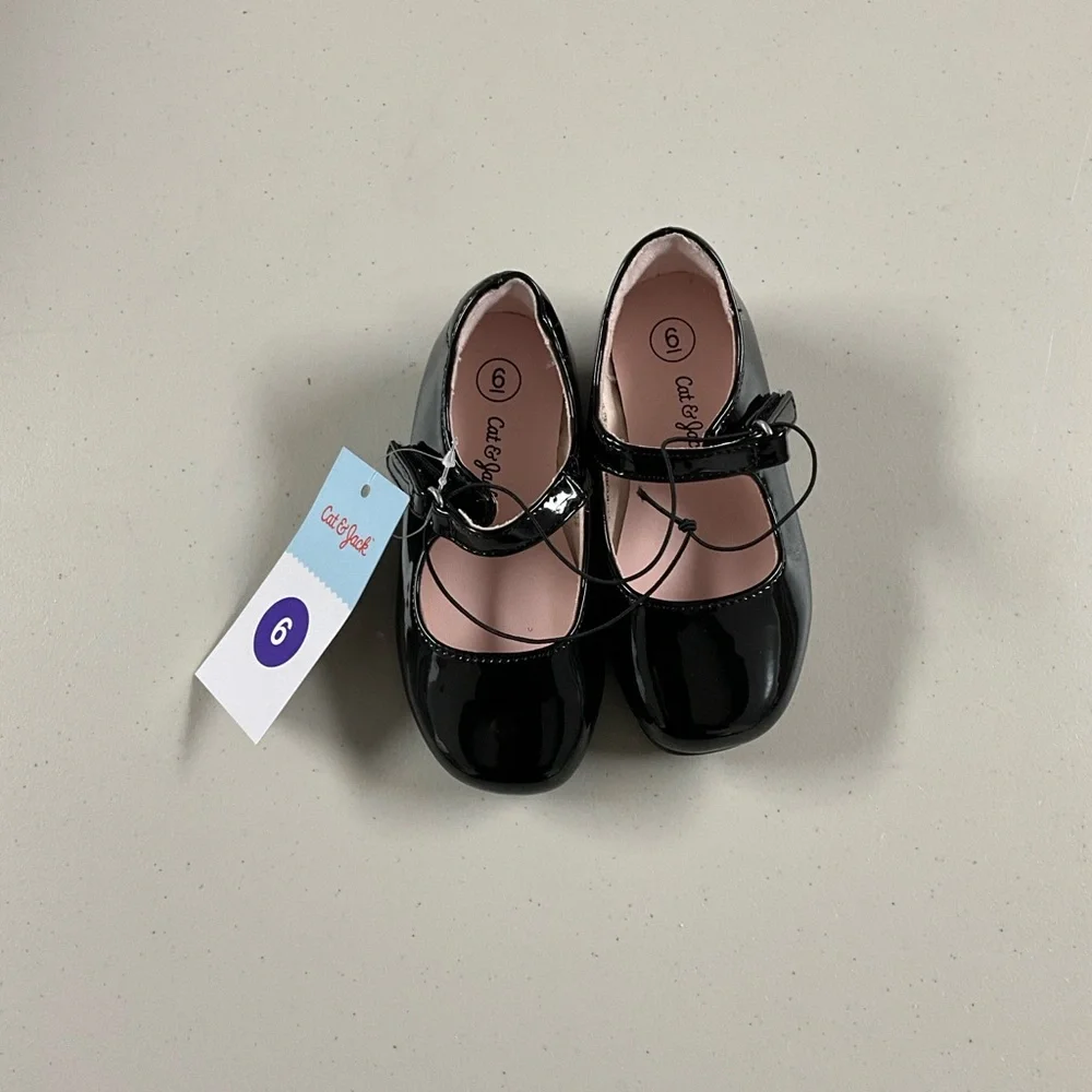 Glossy Black Dress Shoes for Kids Cat & Jack Mary Jane Shoe